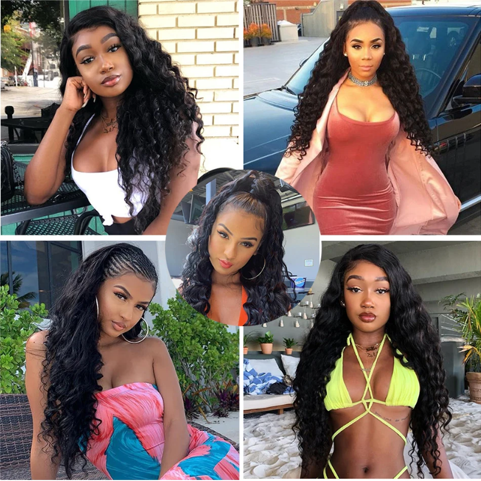 Свободные волнистые пучки с застежкой перуанские волосы 12 А 3 пряди 13*4