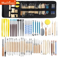 61pcs pottery clay tools sculpting kit sculpt smoothing wax carving ceramic polymer shapers modeling carved ceramic diy craft
