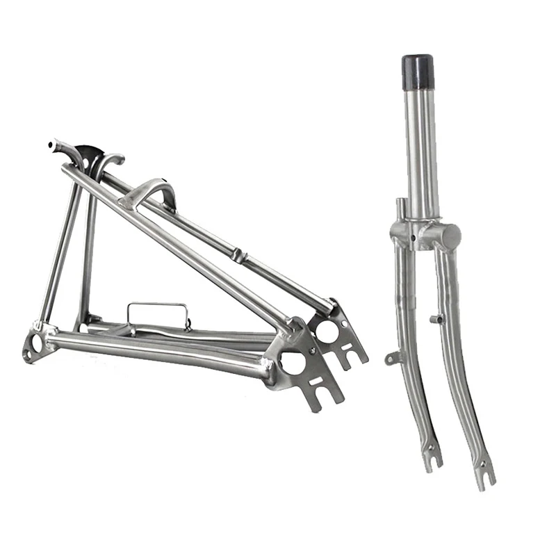 

Wholesale Superlight 2 PiecesTitanium Foldable Bike Front Fork and Triangle 16/20 Inch with C Brake