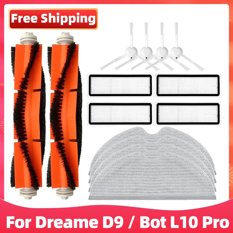For Xiaomi Dreame D9 Dreame Bot L10 Pro Trouver Robot LDS Vacuum Finder Spare Parts Accessories Main Side Brush Mop Hepa Filter