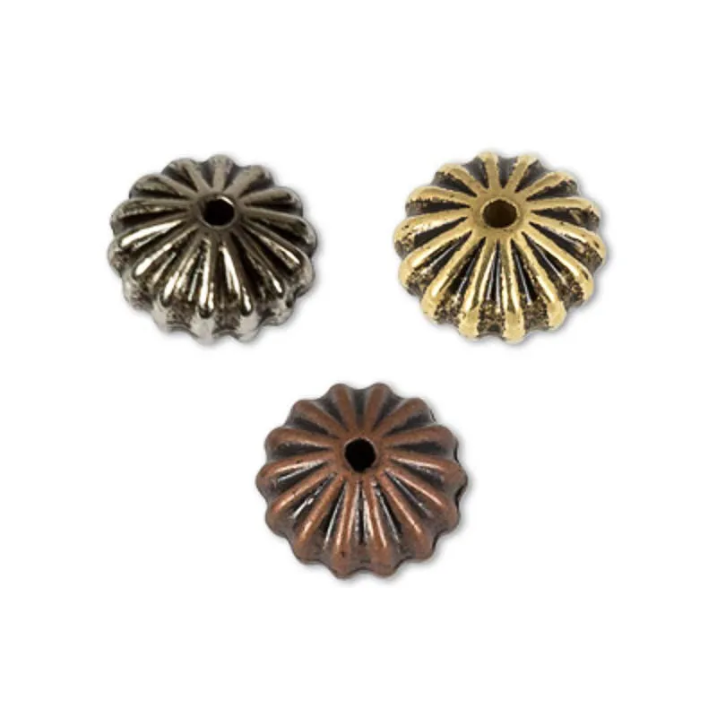 Бусина Zlatka под металл пластик PBM-15 12x7 мм 50 шт +- 2 шт под античную медь