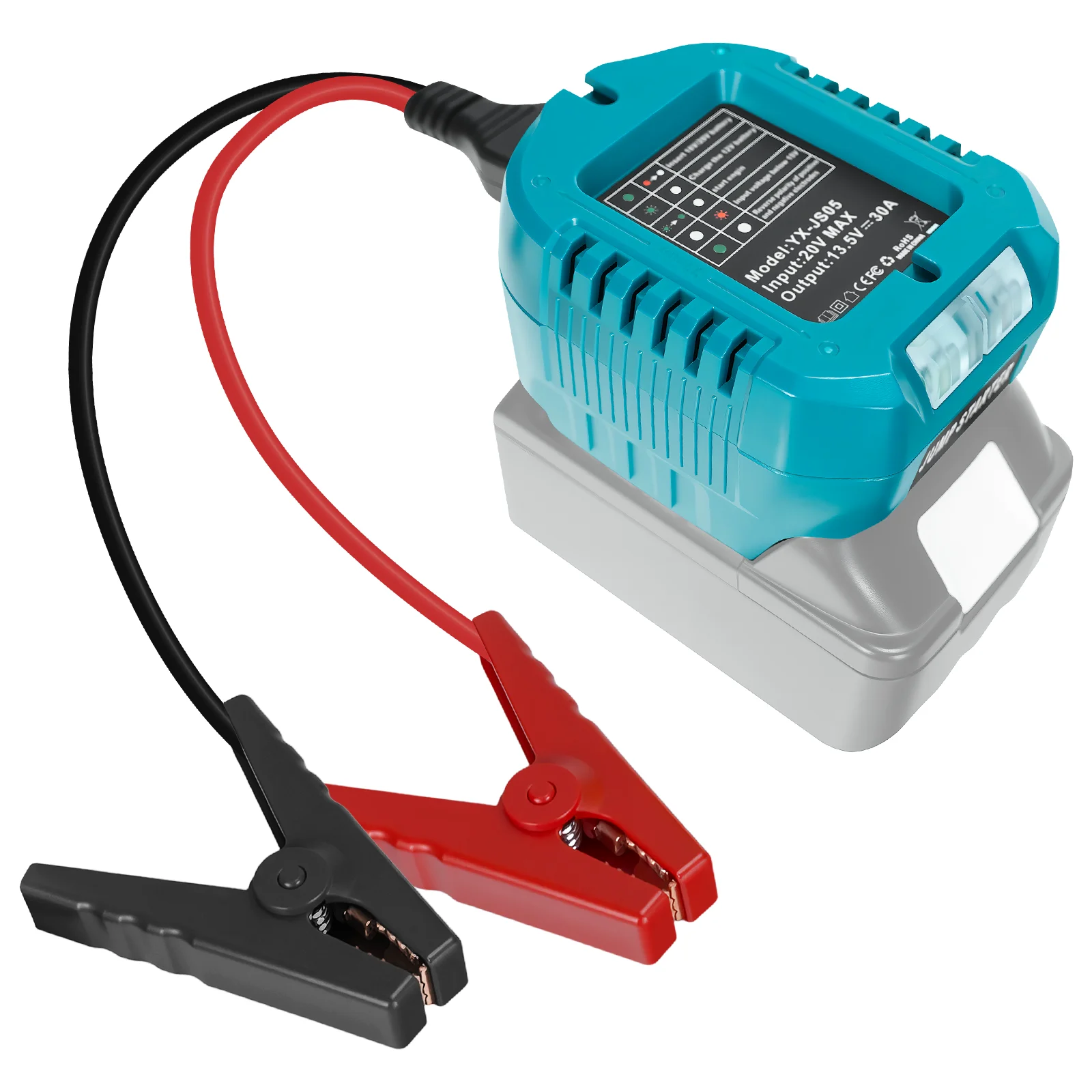 

Перемычки с зажимами для аккумулятора Makita 18 В 10AWG Автомобильный усилительный кабель для пускового автомобиля с помощью инструмента для аккумулятора