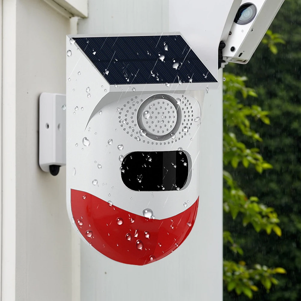 Солнечная охранная инфракрасная Сирена с дистанционным управлением