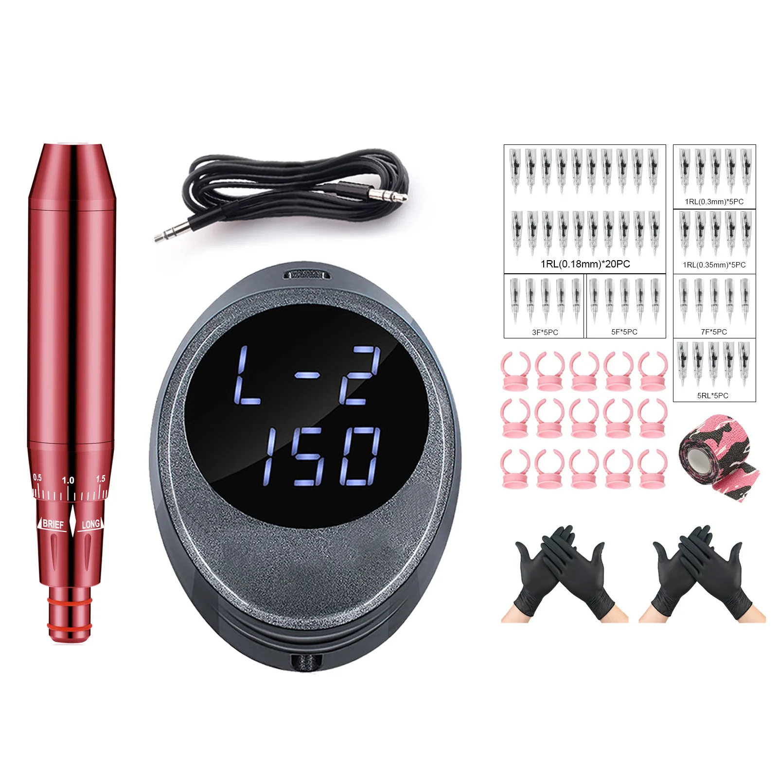 Professional Mini Eyebrow Tattoo Set Eyebrow Tattoo Short Pen LCD Eyebrow Tattoo MiNi Power Eyebrow Tattoo Embroidery Machine