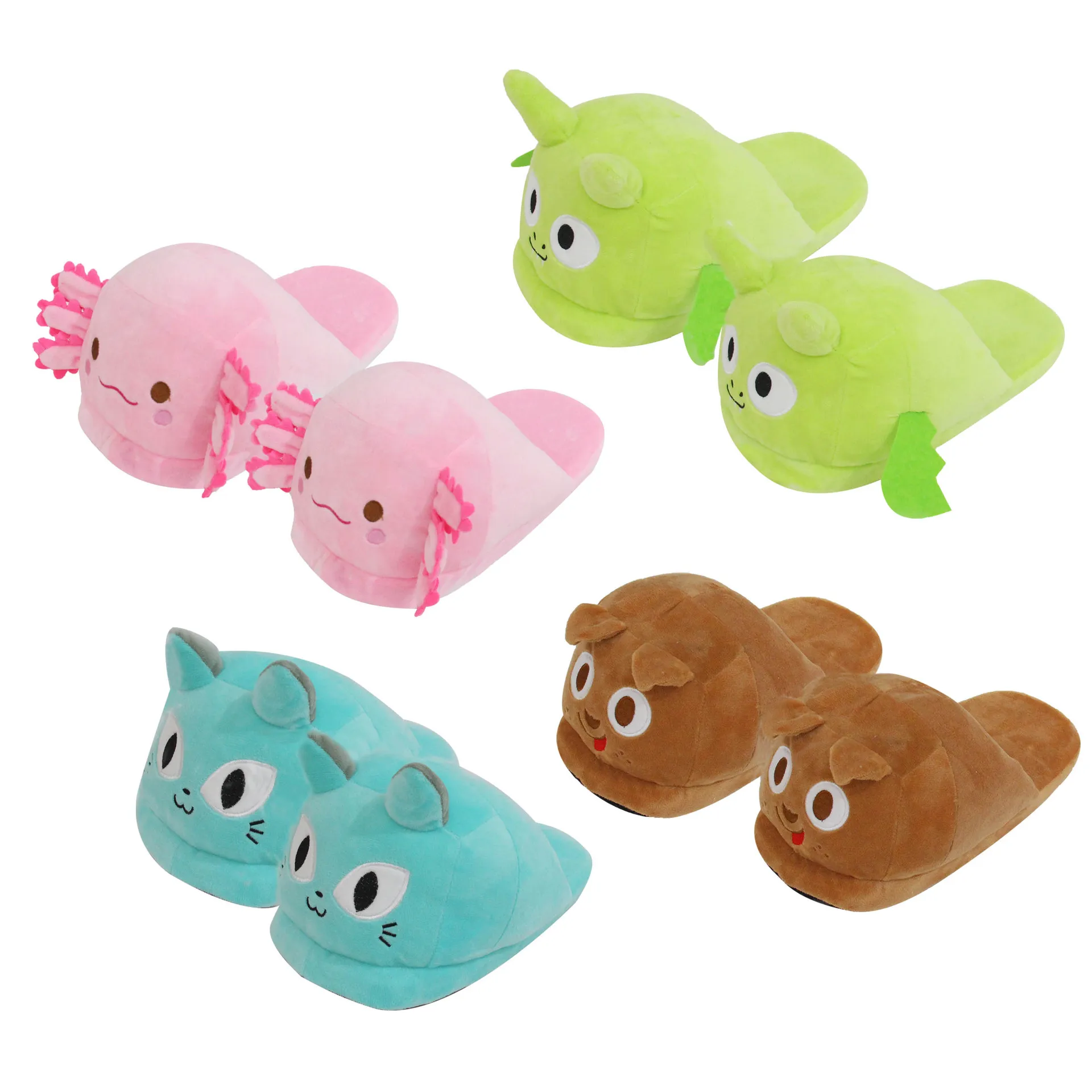 

28CM big games cat plush Slippers Pet Simulator Huge Dog Huge Cat Axolotl Big Games Plush Toys Stuffed Doll Plushies Kids Gif