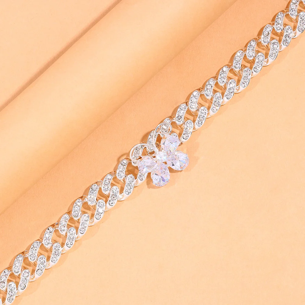 Браслет на ногу с бабочкой украшение в эстетическом стиле |