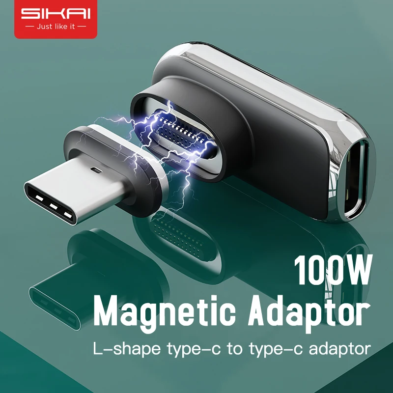 100 Вт PD изгиб l-образный Тип C к USB адаптер Магнитный linker | Мобильные телефоны и