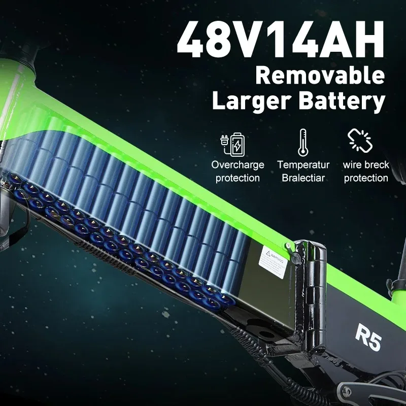 Электрический велосипед JINGHMA R5 1000 Вт 26-дюймовый Мужской с 4 0 толстыми шинами