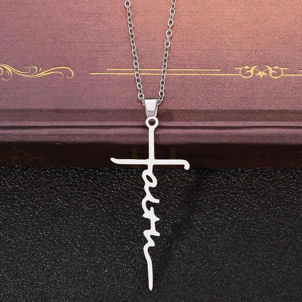 Faith Stainless Steel Crucifix 2