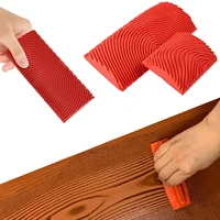 2pcsset rubber roller brush wood graining wall painting home decoration art embossing diy brushing painting tools