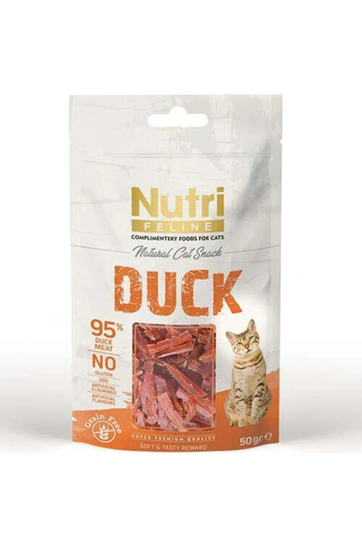 

Nutri Feline Quality Natural Delicious Fresh Healthy Duck Meat Grain Free Cat Award 50 Gr