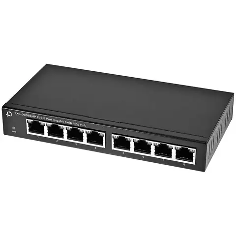 Коммутационный концентратор Planex PoE Совместимость с источником питания PoE Совместимость с Gigabit 8 портов 8 портов