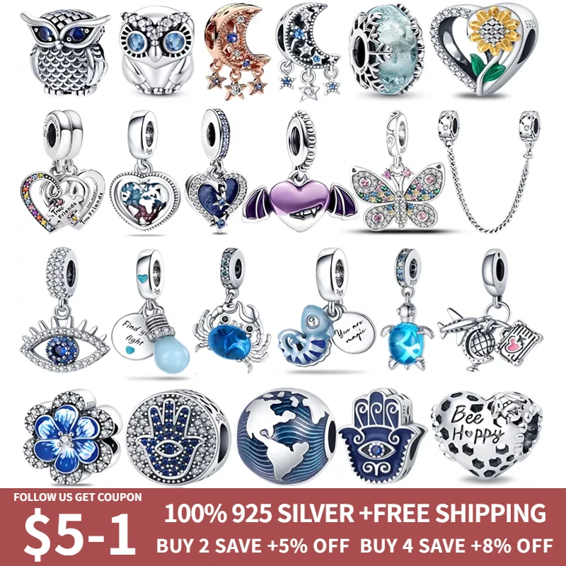 

100% Sterling Silver Oiringal Charms Hot Air Balloon Chameleon Pendant Charms Fit For Pandora Bracelet Beads For Jewely Making