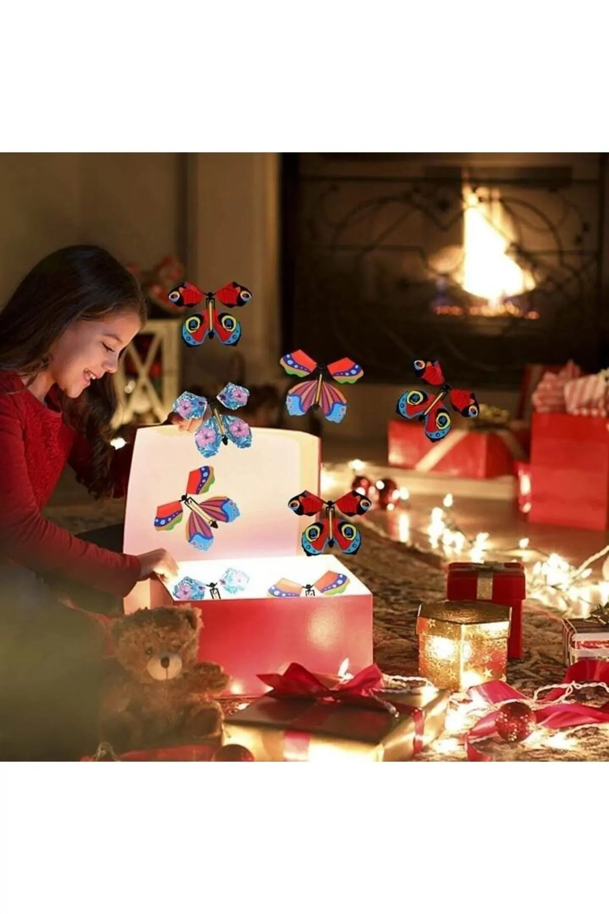 

5 Pcs Magic Flying Wind Up Butterfly Surprise Party Joke Toy Gift Box Break Between Books Entertainment