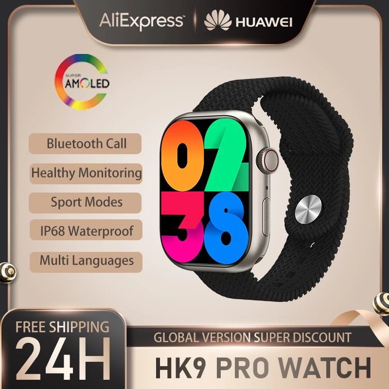 

Huawei HK9 PRO Smartwatch AMOLED Waterproof Fitness 500+Dials Compass NFC Series 8 Heart Rate Monitoring Women Men Sports Watch