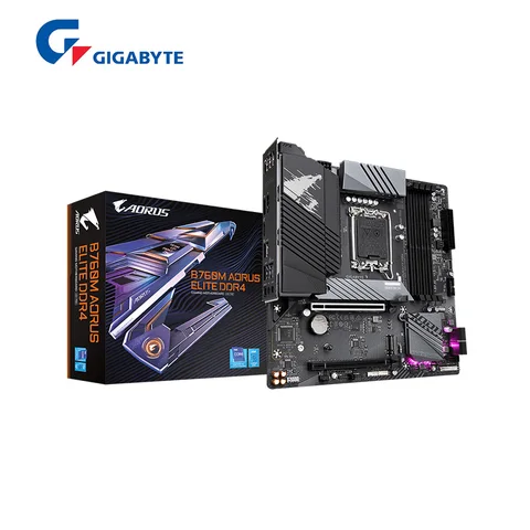GIGABYTE B760M AORUS ELITE DDR4 новый Intel B760 PCI-E 4,0 128G поддержка 14-13 и 12 поколения s разъем LGA 1700