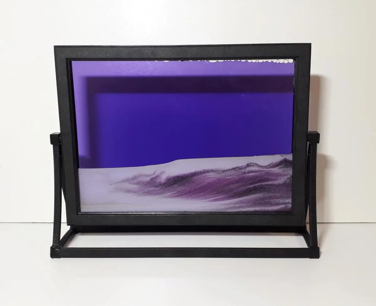 Пересыпной (live) landscape in plastic frame purple 27 5*22 5 cm | Drawing Toys