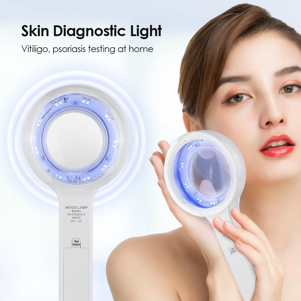 

Vitiligo Psoriasis Detector Woods Lamp Skin Analyzer Facial Skin Diagnostic Machine UV Magnifying Detection LED Light Lamp