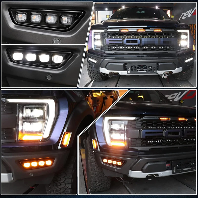 Передний бампер iJDM указатель поворота противотуманные фары лампы для Ford F150 SVT Raptor