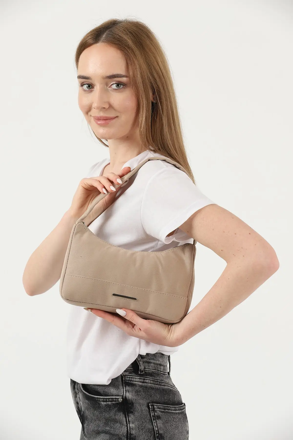

Baguette Hand And Shoulder Bag underarm zipper small 2022 trend canvas
