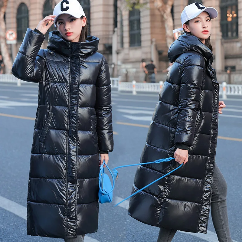 

2023 Women Winter Jacket Warm Thicken Long Parka Hooded Coat High Quality Female Puffer Jacket Coat Cotton Padded Women Clothes