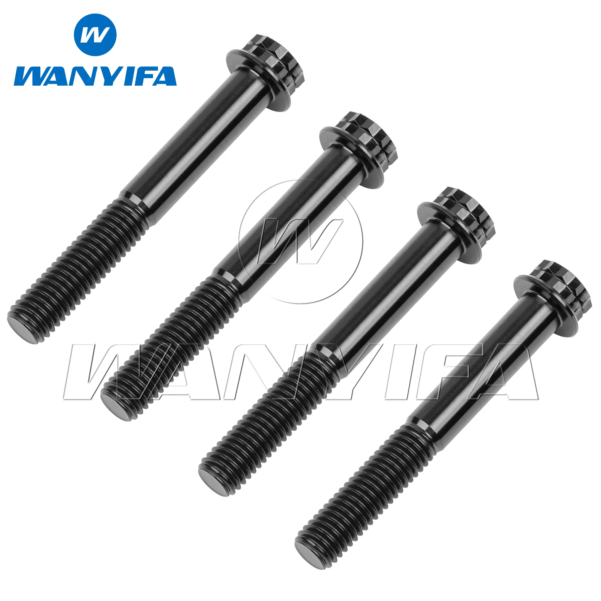 Wanyifa 4 шт. титановый болт M8x15 20 25 30 35 40 45 50 55 60 65 80 мм фланец 12-точечная звездообразная