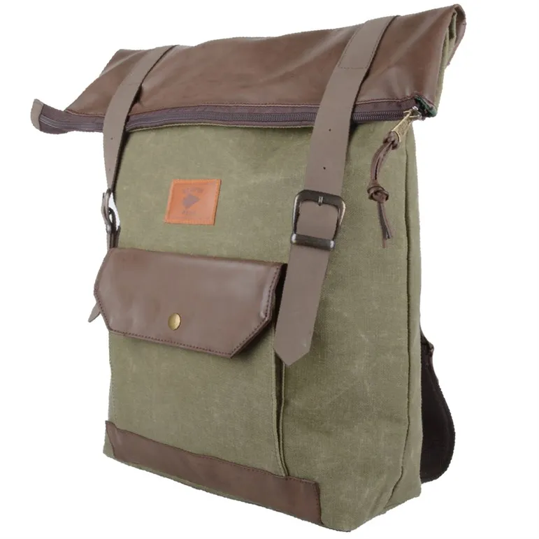 

Vintage Leather Canvas backpack Men's backpack women school backpack school bag Vintage Outdoor Men Rucksack Style