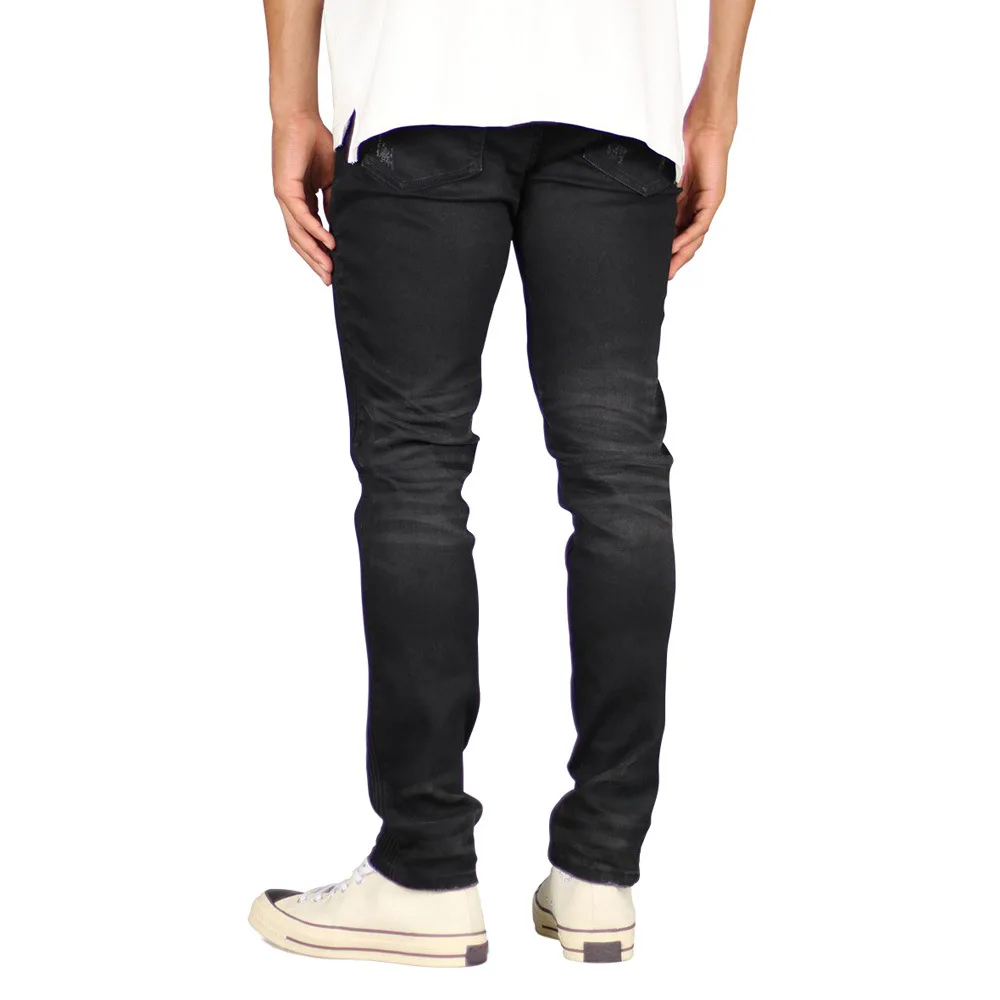 High Elastic 2022 Autumn New Fashion Men's Slim Fit Small Feet Retro Wrinkled Washed Old Joggers Pencil Jeans For Men