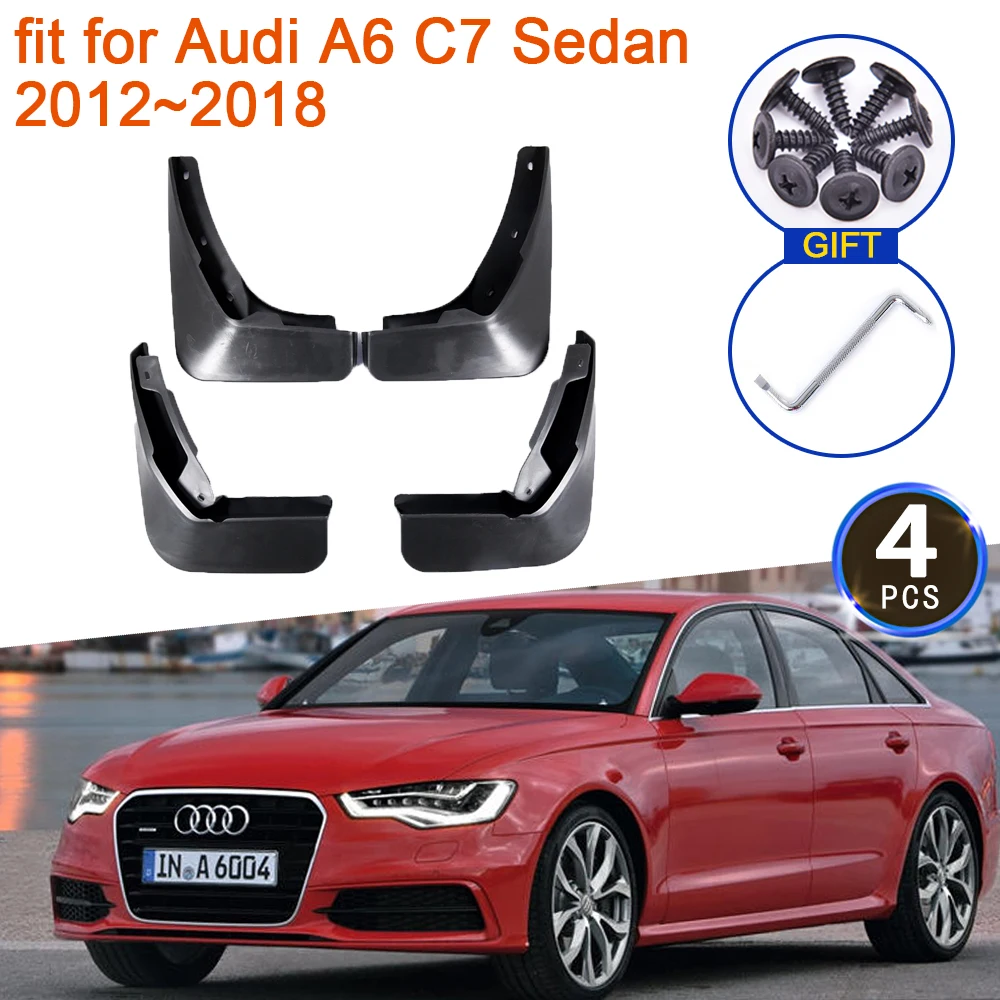 

4x for Audi A6 C7 Sedan 2012 2013 2014 2015 2016 2017 2018 Mud Flaps Mudguards Splash Guards Fender Front Wheels Car Accessories