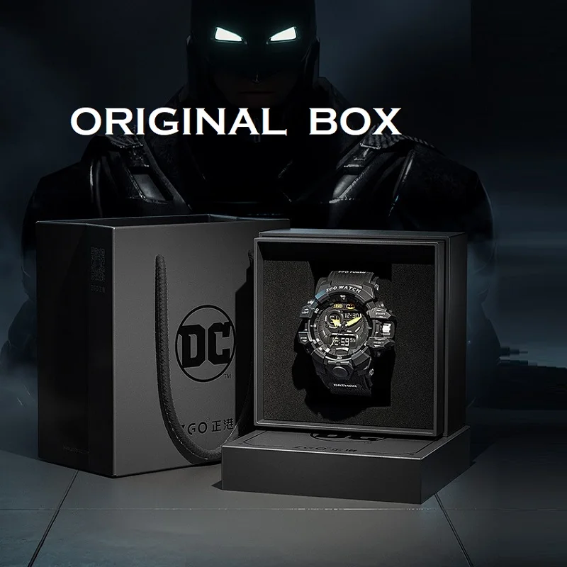 Часы наручные Warner мужские с двойным дисплеем спортивные Бэтменом Суперменом