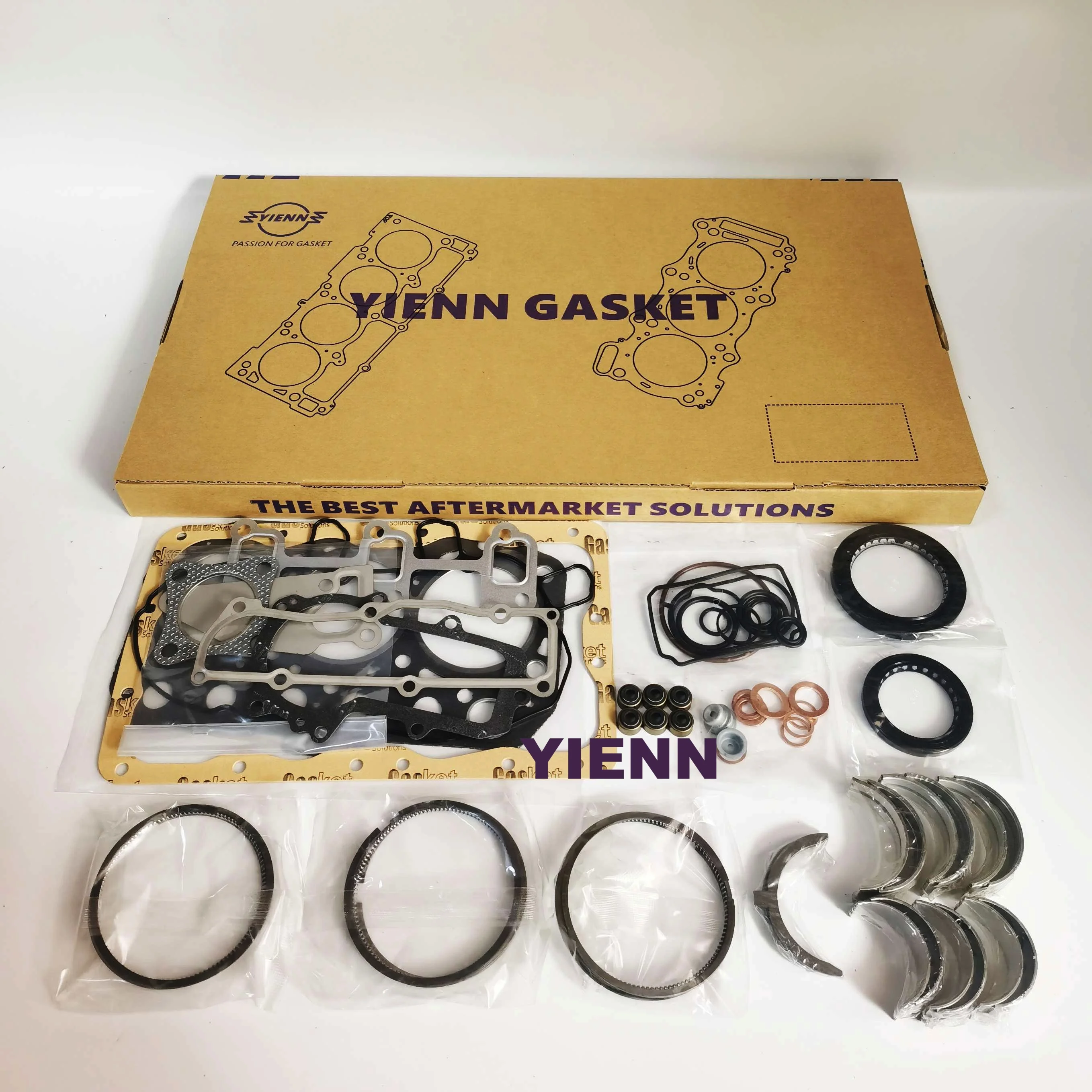 

3TN84 3TN84L 3TN84 -RAC Overhaul Re-ring Kit With Gasket For Yanmar Engine B271 B32 B37 Excavator Tractor CA300S Repair Parts