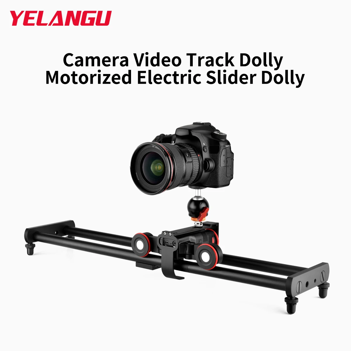 YELANGU Professional Motozied Carbon Fiber Camera Video Autodolly Scale Indication Electric Motor Track Slider for DSLR Camera