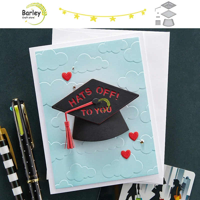 

Cutting Dies Scrapbook Bachelor Cap Craft Die Cut Album Cover DIY Decorative Greeting Card Paper Cutting