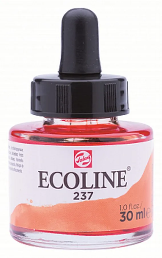 Акварель жидкая Ecoline банка 30 мл №237 Оранжевый насыщенный new |