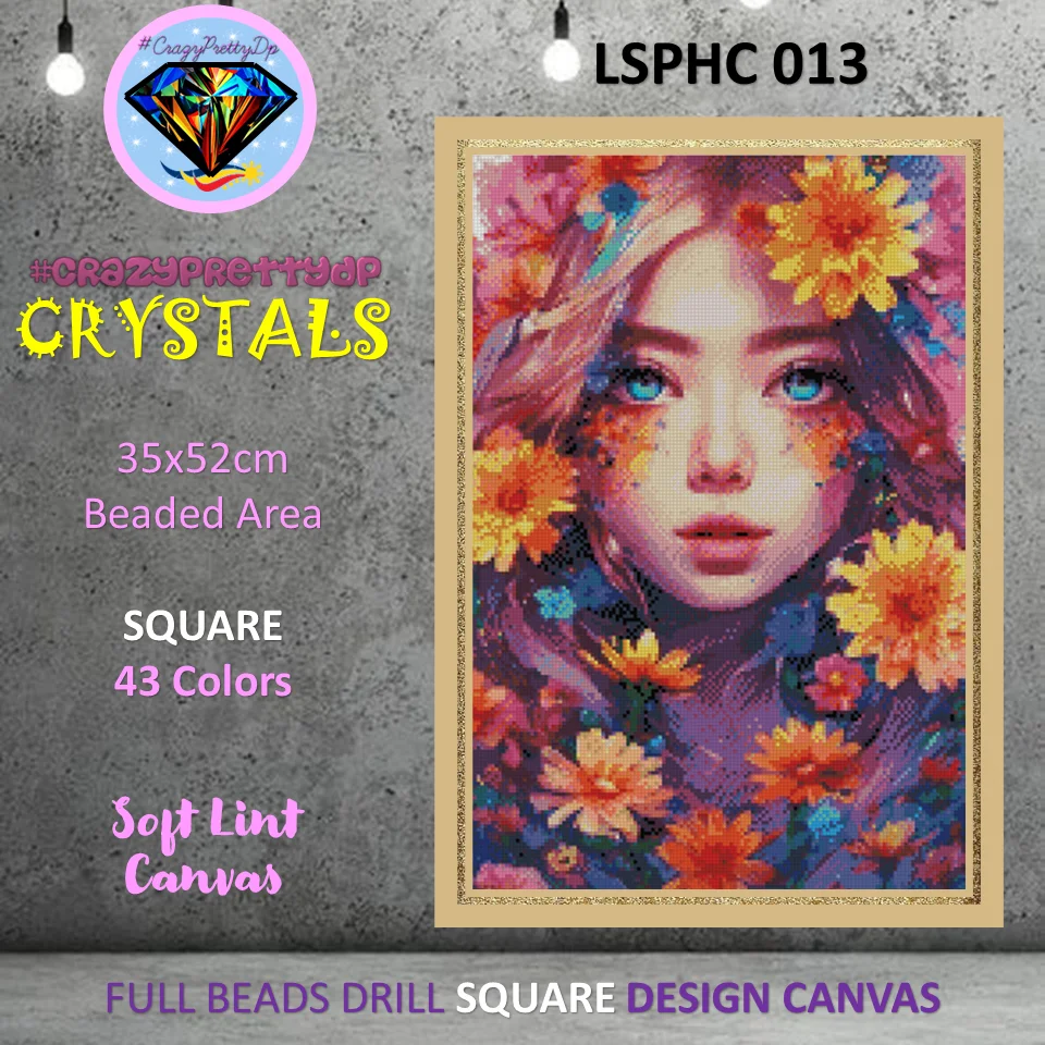 Алмазная картина crazyprettydp все кристаллы LSPHC 013 красивые цветы для девочек
