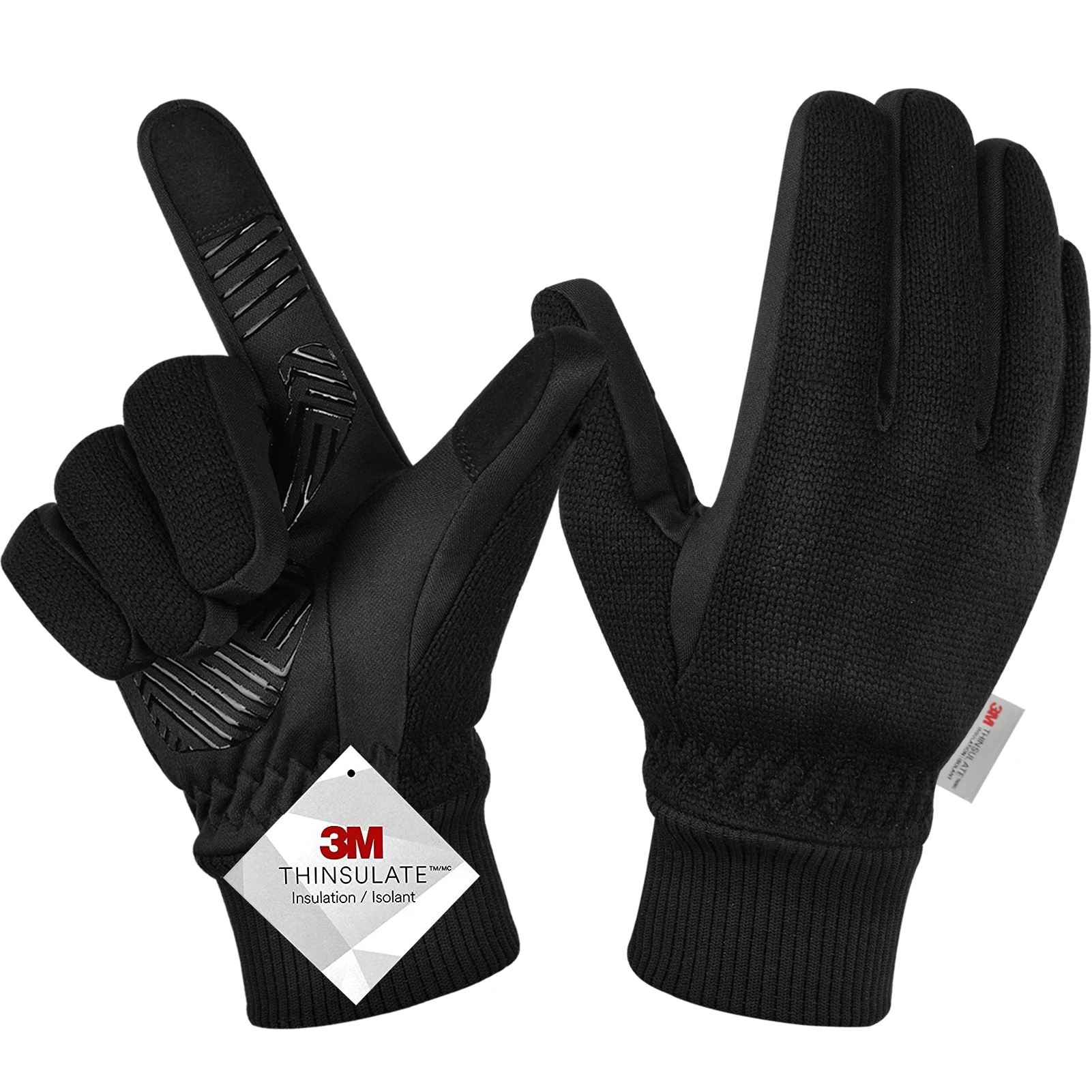 MOREOK -10℃ Winter Gloves 3M Thinsulate Thermal Gloves Touchscreen Bike Gloves Warm Bicycle Gloves Non-slip Cycling Gloves Men