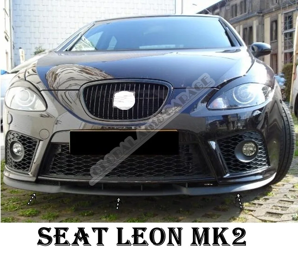 

3 шт., универсальный передний спойлер для Seat Leon Mk2 CUPRA R 2006 2007 2008 2009 2010 2011 2012