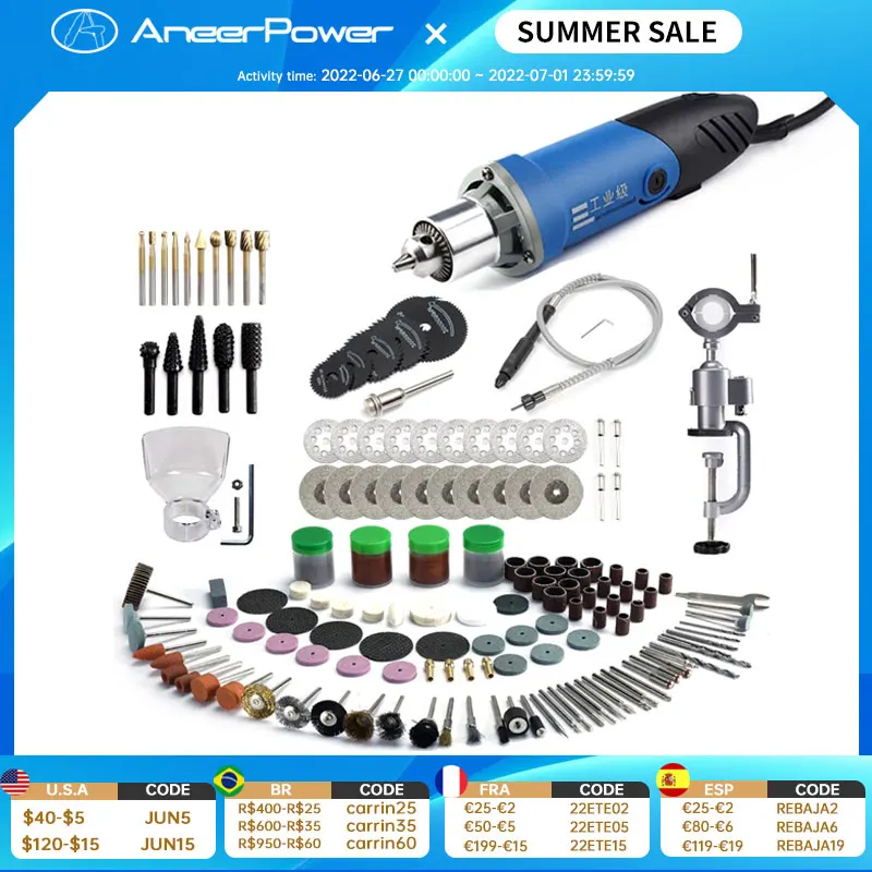 

480W Electric Drill 6Speed Infinitely Variable Speed Rotary Power Tool Mini Engraver 110V/220V Metalworking Drilling Machine Etc