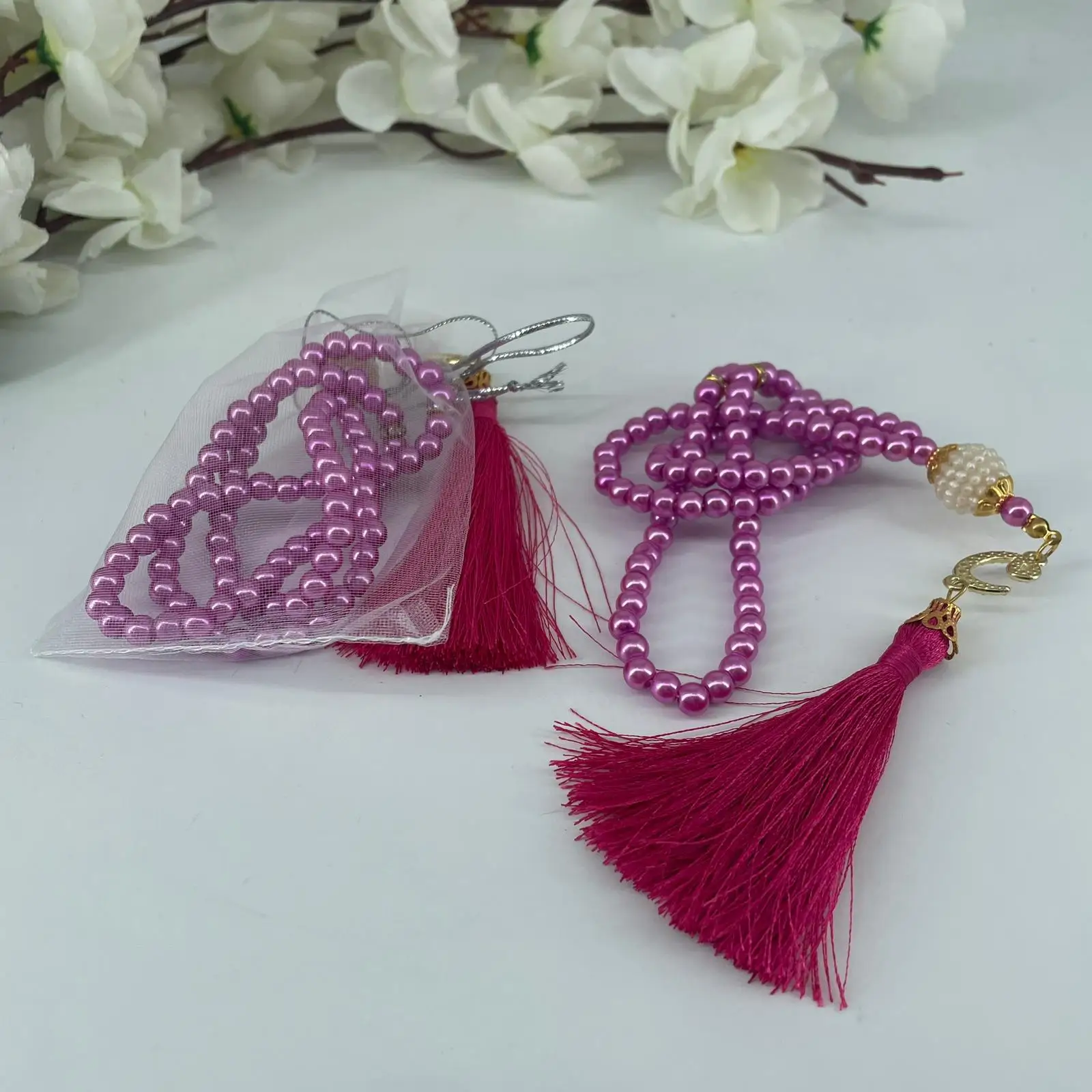 Tasbih Tasbeeh 99 бусин ИД Мубарак жемчуг молитва исламские аксессуары мусульманские