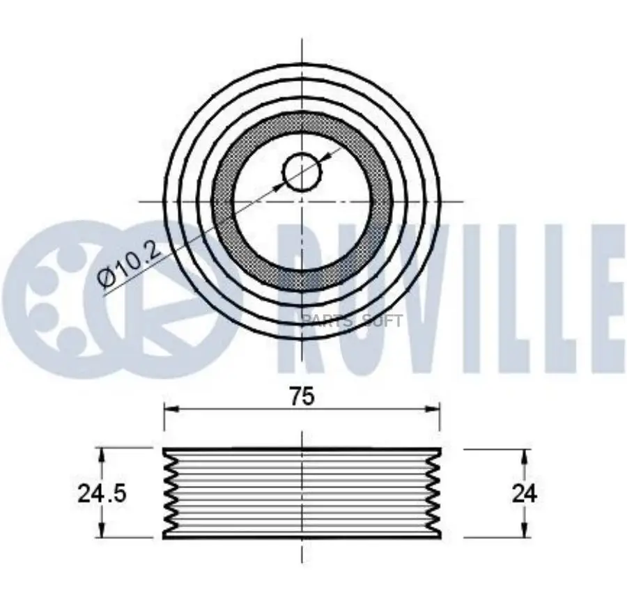 RUVILLE 540513 ролик натяжной! Renault Laguna 2.2D/TD 93