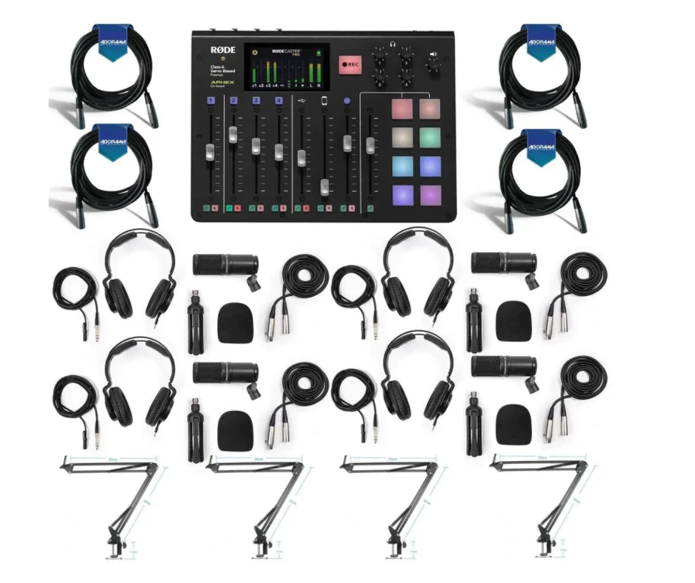 

100% Best Quality Buy 2 Get 1 Free R0de Microphones R0DE Caster Pr0 Integrated P0dcast Production C0ns0le W-ACC KIT