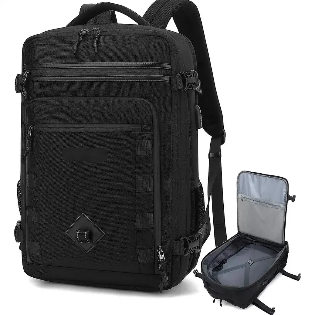 

Дорожный рюкзак для мужчин 37L, переносной рюкзак, рюкзак для ноутбука 17,3 дюйма, одобрен для полета, расширяемый деловой рюкзак, W