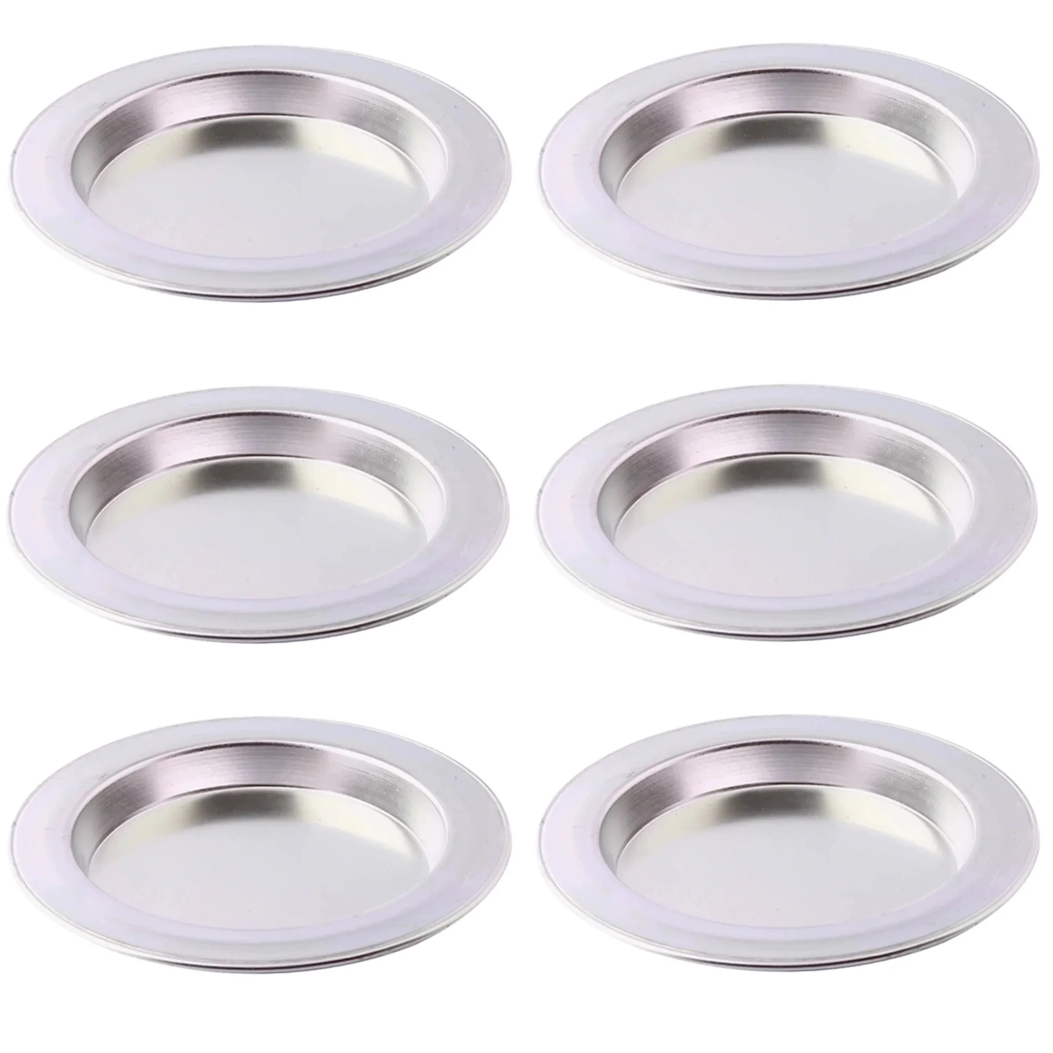 

Kunafe Plate 6 Pieces 12,5 Cm / 4.9 inc Kunafa Plates Kanafeh Single Portion Kunefe Tray Konafa Aluminum Pan Made in Turkey