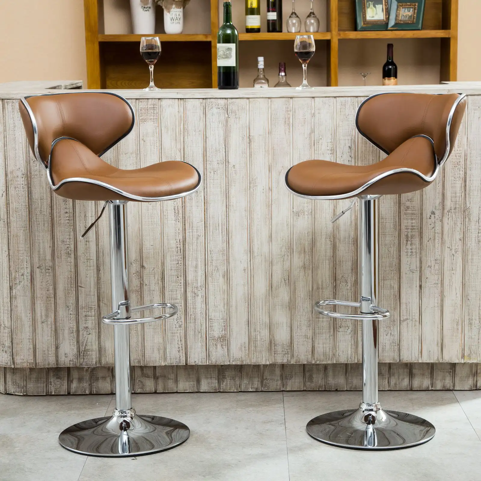 

Bar Stool with Adjustable Height & Swivel, Black, Set of 2 Counter Height Bar Stools Barstools Barstool Bar Chair