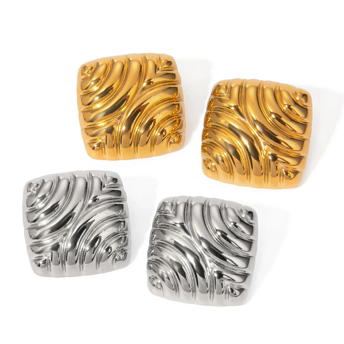 Uworld Модные Серьги-гвоздики Из Нержавеющей Стали Женские Геометрические