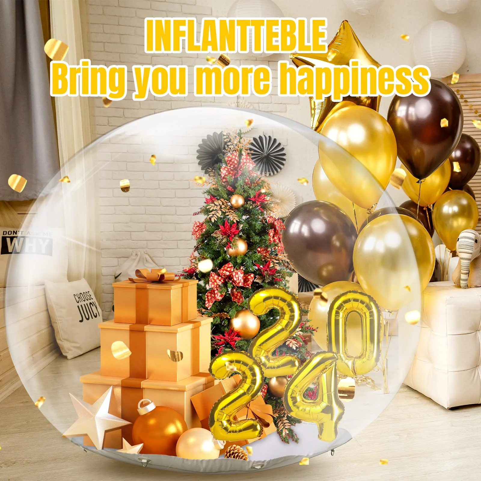 Уличная надувная пузырьковая палатка Igloo 10 футов гигантский надувной снежный шар