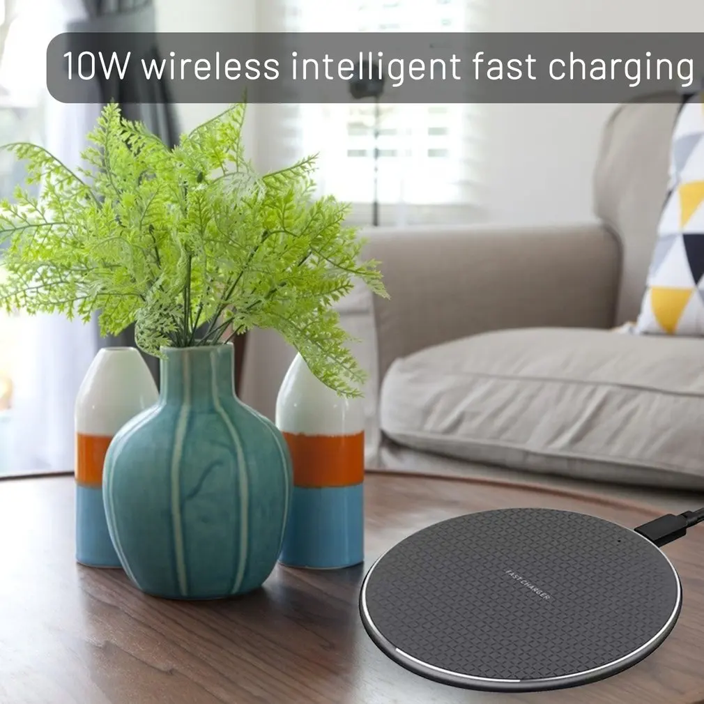 

10W Qi Wireless Charger For All mobile phones with wireless charging function Induction Fast Wireless Charging Dock Pad
