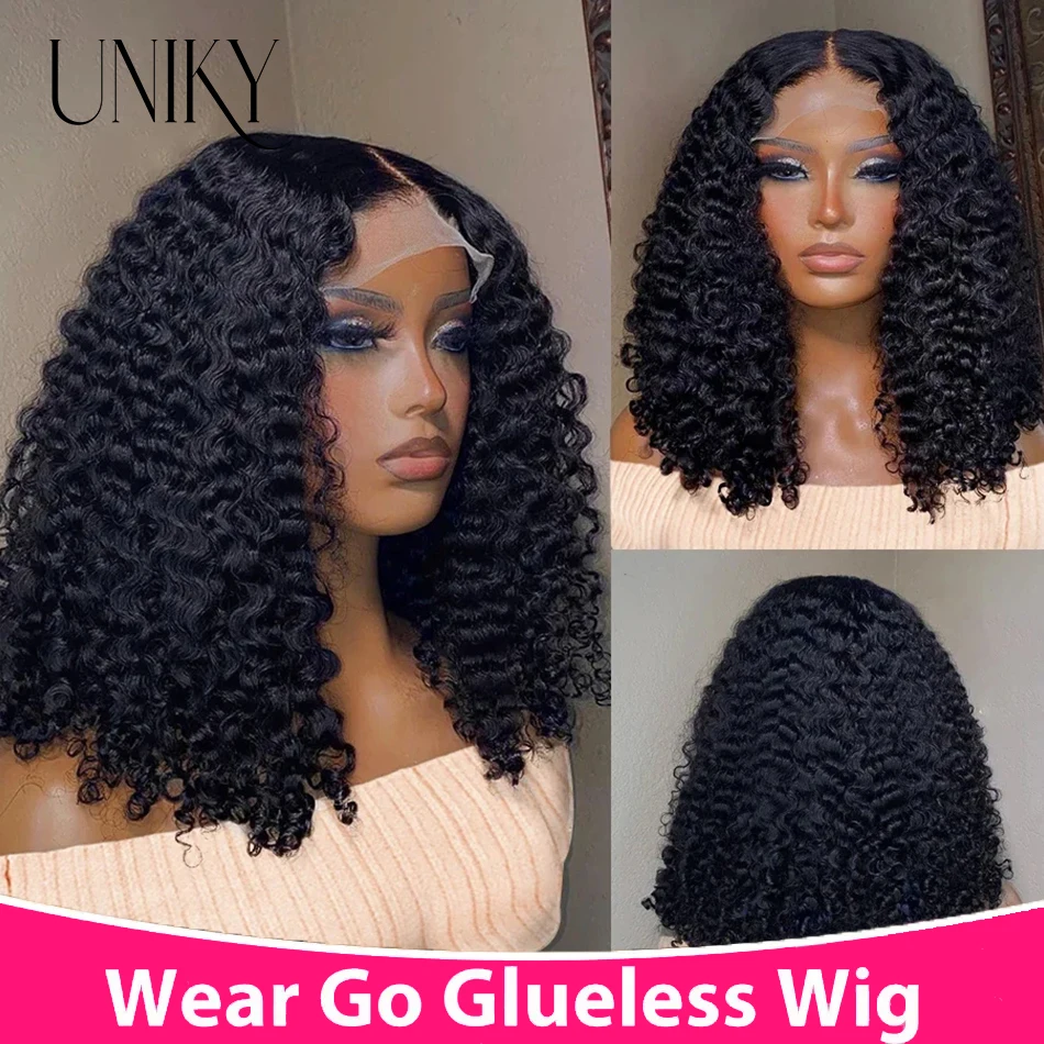 Парик без клея 6x4 парик из человеческих волос наряд и Go Bob готовый к ношению