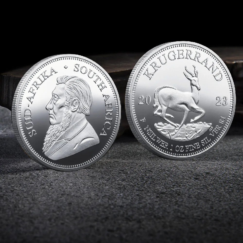 

Южная Африка, 1 унция, серебро 2023, монета с слитками Krugerrand, блестящая, необработанная, 1 случай BU