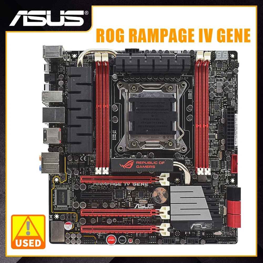 

ASUS ROG RAMPAGE IV GENE Kit X79 Motherboard LGA 2011 Mining Motherboard Four Channel DDR3 32G Xeon E5 2650 v2 CPU PCI-E 3.0 X16